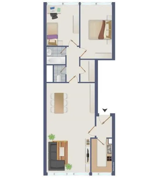 Großzügige 3-Zimmer-Wohnung mit Traumausblick und Dachterrasse am Hauptbahnhof Graz zu vermieten – pohled 3