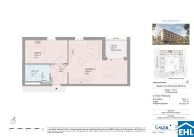 2-Zimmer-Wohnung mieten in Graz – 54,41 m², € 856 – Bild 26 von 26