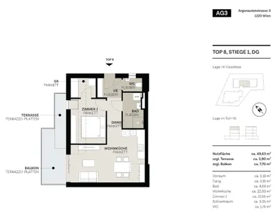 2-Zimmer-Wohnung kaufen in Wien – 49,63 m², € 479.000 – Bild 8 von 14