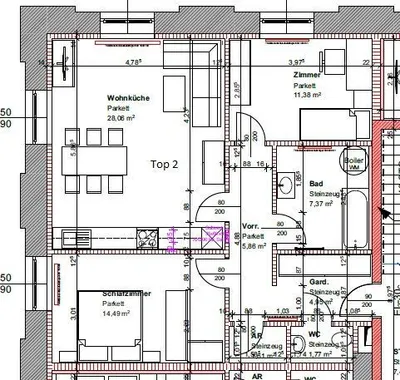 3-Zimmer-Wohnung mieten in Liezen – 75,49 m², € 937 – Bild 2 von 2