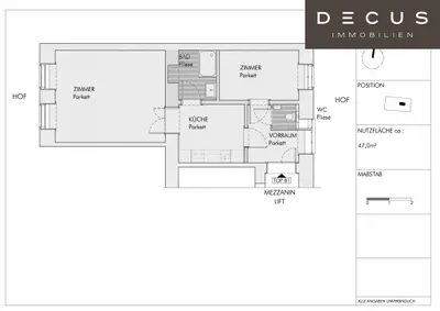 2-Zimmer-Wohnung mieten in Wien – 47,08 m², € 1.090 – Bild 8 von 8