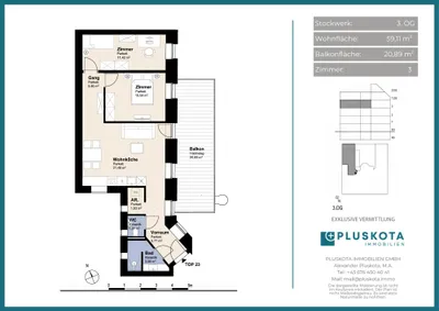 3-Zimmer-Wohnung kaufen in Wien – 59,16 m², € 458.000 – Bild 19 von 19