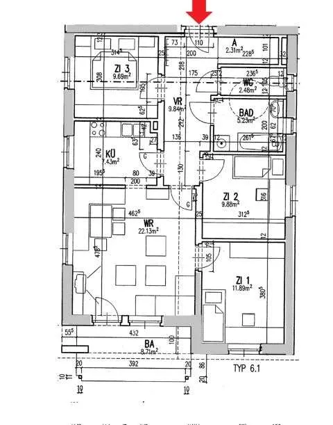 Gut aufgeteilte 4-Zimmer-Wohnung mit Balkon und Carportparkplatz - geförderte Miete ODER geförderte Miete mit Kaufoption - 4 Zimmer - Ansicht 2