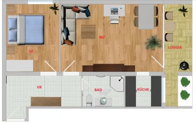 2-Zimmer-Wohnung mieten in Baden – 48 m², € 890 – Bild 14 von 14