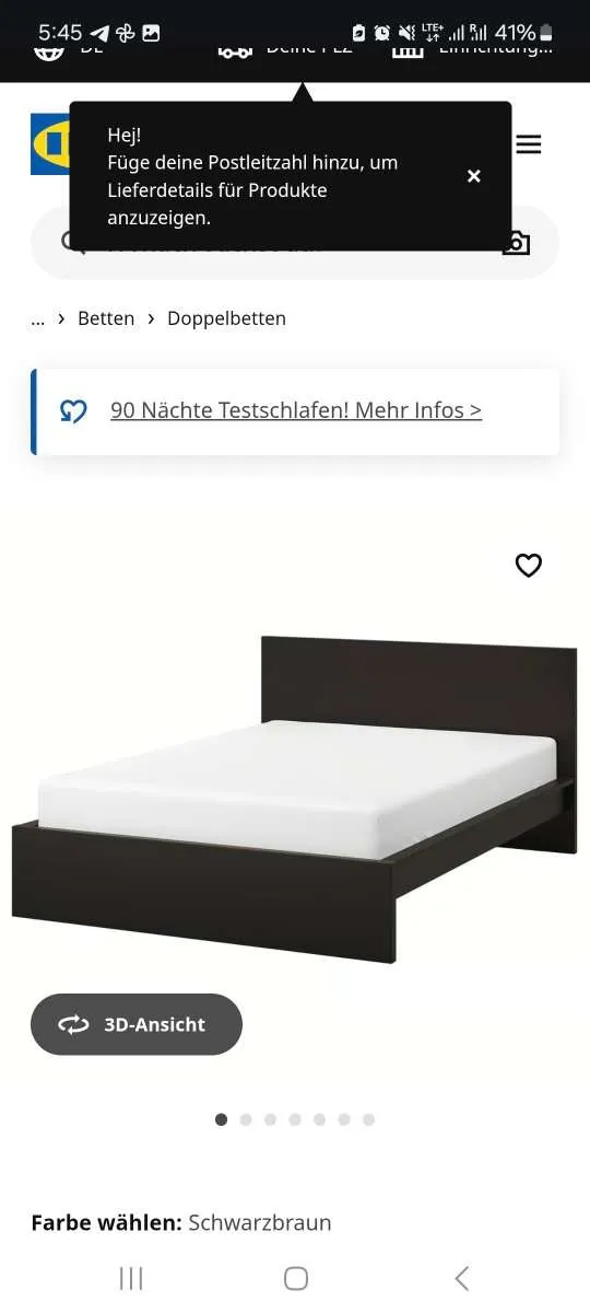 Ikea MALM Bett schwarz, € 0,- (1090 Wien)