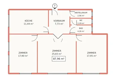 3-Zimmer-Wohnung kaufen in Wien – 88 m², € 499.000 – Bild 18 von 18