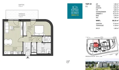2-Zimmer-Wohnung kaufen in Sankt Pölten – 56,32 m², € 257.500 – Bild 15 von 19