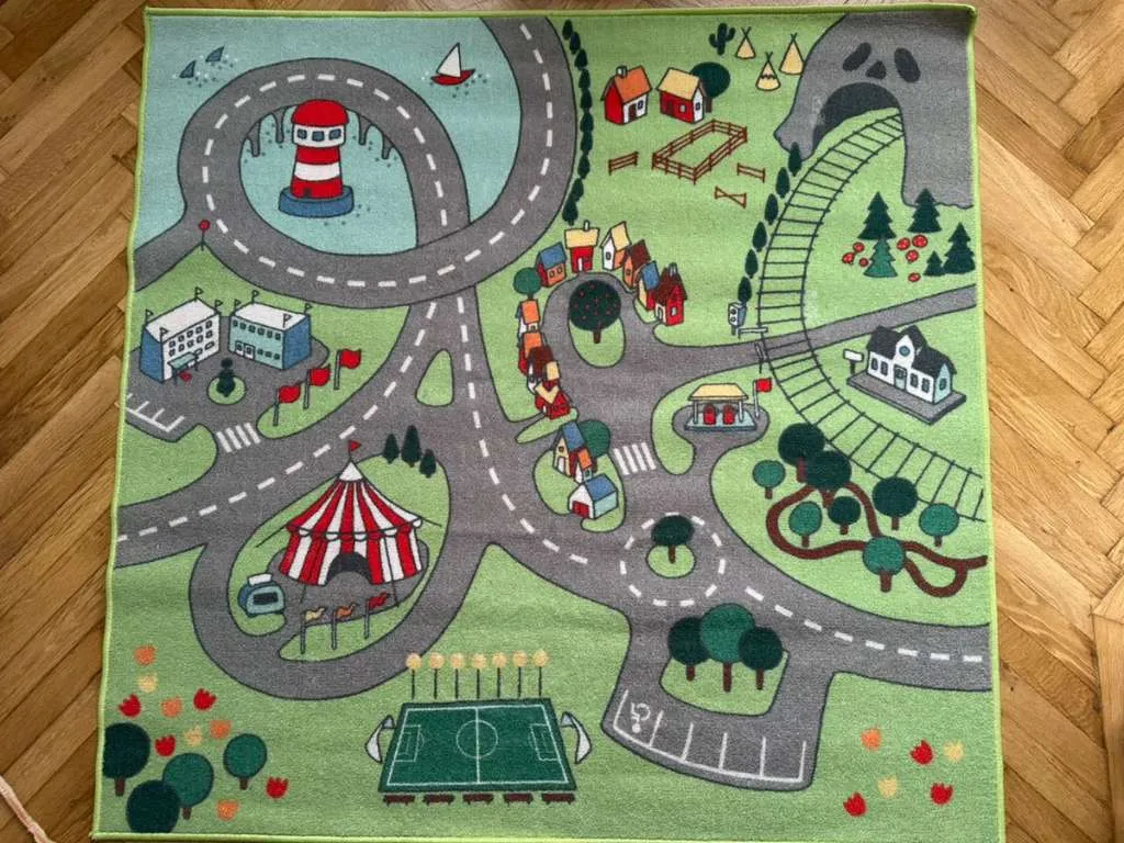 Spielteppich von Ikea mit Straßen Illustrationen, € 0,- (1060 Wien)