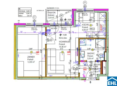 2-Zimmer-Wohnung mieten in Wien – 42,86 m², € 1.049