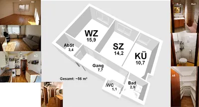 2-Zimmer-Wohnung mieten in Bruck an der Leitha – 56 m², € 942 – Bild 2 von 11
