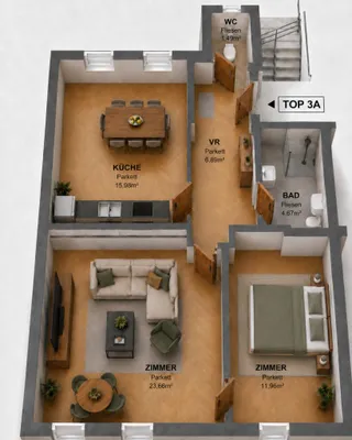3-Zimmer-Wohnung kaufen in Wien – 64,95 m², € 299.000 – Bild 14 von 15