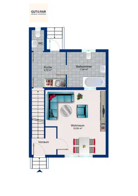 2-Zimmer-Haus kaufen in Wiener Neustadt – 63 m², € 274.000 – Bild 8 von 10