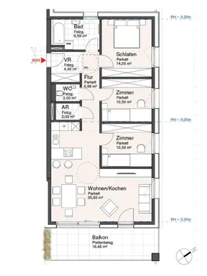4-Zimmer-Wohnung kaufen in Vöcklabruck – 92,9 m², € 829.444 – Bild 6 von 13