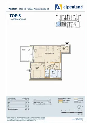 2-Zimmer-Wohnung mieten in Sankt Pölten – 52,75 m², € 668 – Bild 6 von 6
