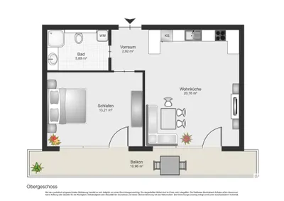 2-Zimmer-Wohnung mieten in Kufstein – 43 m², € 590 – Bild 7 von 8