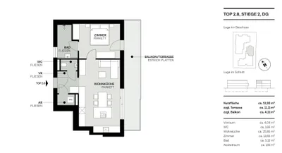 2-Zimmer-Wohnung kaufen in Wien – 51,92 m², € 462.000 – Bild 47 von 51