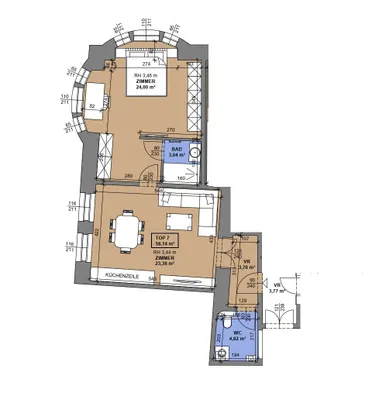 2-Zimmer-Wohnung mieten in Wien – 58,14 m², € 1.099 – Bild 14 von 14