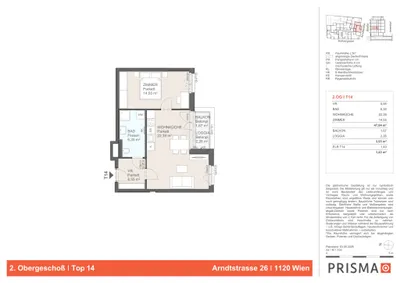 2-Zimmer-Wohnung kaufen in Wien – 47,84 m², € 365.750 – Bild 4 von 4