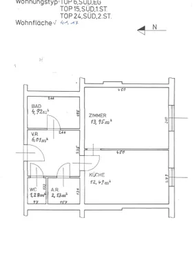 1-Zimmer-Immobilie mieten in Baden – 41,17 m², € 690 – Bild 9 von 9