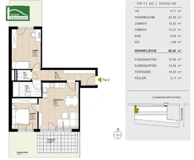3-Zimmer-Wohnung mieten in Wien – 66,02 m², € 1.249 – Bild 15 von 15