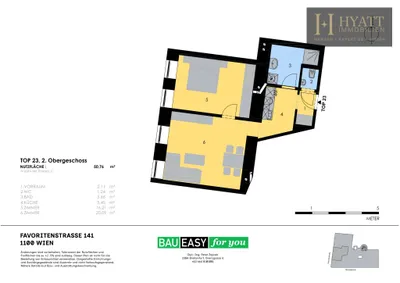 2-Zimmer-Wohnung mieten in Wien – 50,47 m², € 1.100 – Bild 14 von 14
