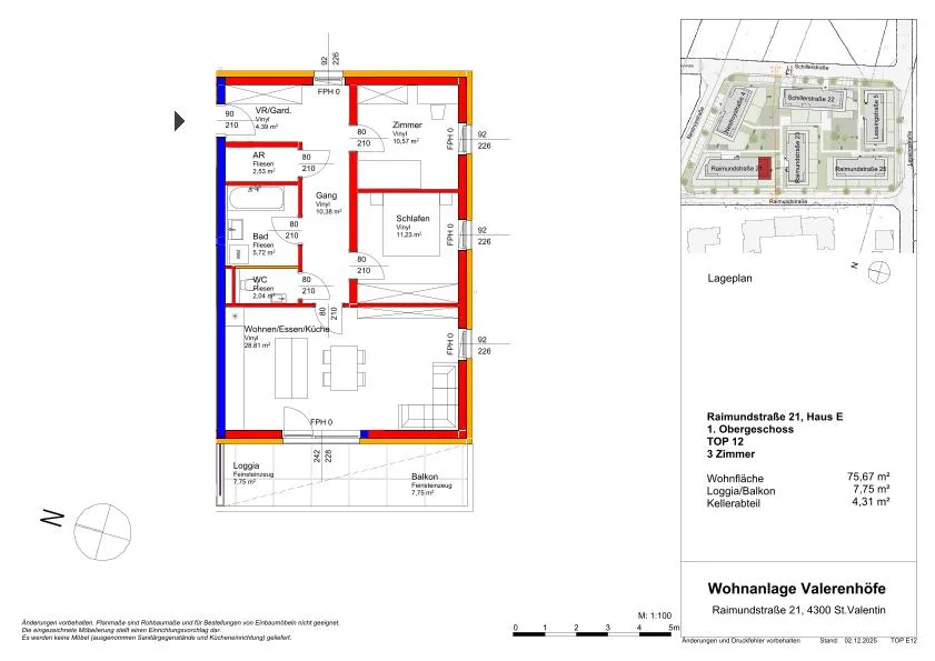 VALERENHÖFE | Smarte 3-Raum-Wohnungen inkl. moderner Küche – pohled 3