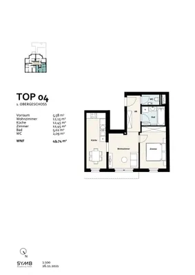 2-Zimmer-Wohnung mieten in Wien – 49,74 m², € 999 – Bild 11 von 11