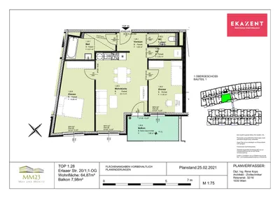 3-Zimmer-Wohnung mieten in Wien – 63,6 m², € 1.159 – Bild 9 von 13