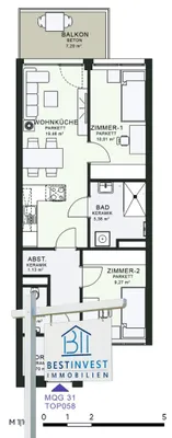 3-Zimmer-Wohnung mieten in Graz – 55 m², € 823 – Bild 11 von 11