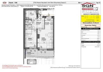 2-Zimmer-Wohnung mieten in Wiener Neustadt – 57,85 m², € 799 – Bild 11 von 11