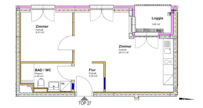 2-Zimmer-Wohnung mieten in Wien – 36,59 m², € 899 – Bild 26 von 26