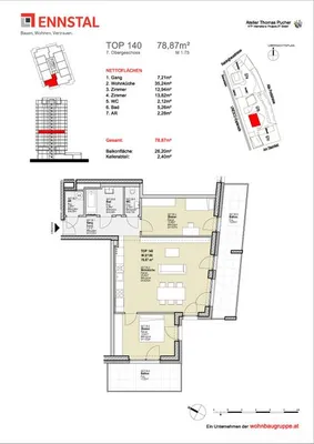 3-Zimmer-Wohnung mieten in Graz – 78,87 m², € 1.350 – Bild 16 von 16
