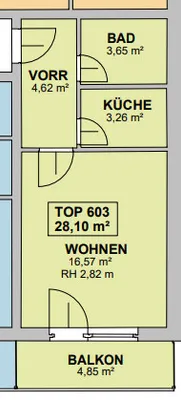 1-Zimmer-Wohnung mieten in Salzburg Stadt – 28,1 m², € 918 – Bild 5 von 5