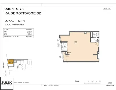 1-Zimmer-Gewerbeimmobilie mieten in Wien – 60,46 m², € 1.233 – Bild 10 von 10