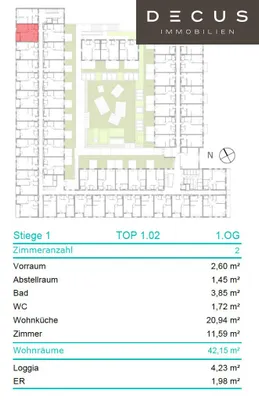 2-Zimmer-Wohnung mieten in Wien – 42,15 m², € 900 – Bild 14 von 14