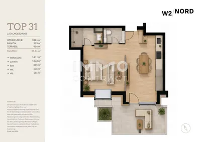 Immobilie kaufen in Wien – 33,81 m², € 193.694 – Bild 8 von 8