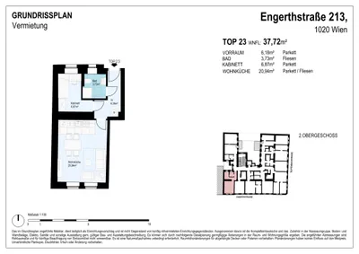2-Zimmer-Wohnung mieten in Wien – 38 m², € 895 – Bild 10 von 10