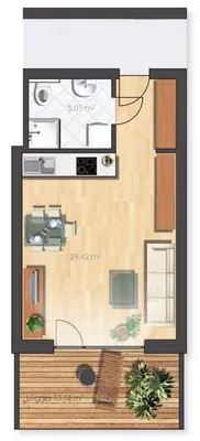 1-Zimmer-Wohnung mieten in Wels – 35,26 m², € 593 – Bild 10 von 11