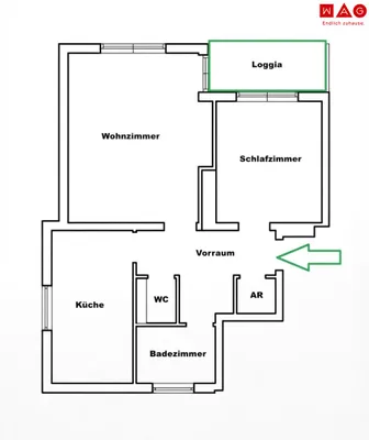2-Zimmer-Wohnung mieten in Leoben – 60,45 m², € 515 – Bild 11 von 11