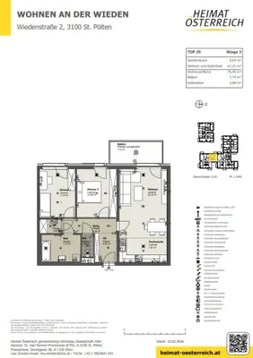 3-Zimmer-Wohnung mieten in Sankt Pölten – 76,45 m², € 966 – Bild 11 von 13