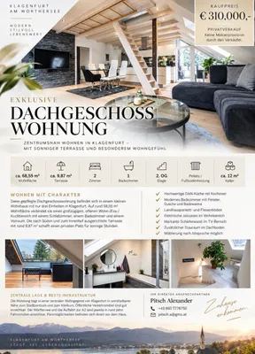 2-Zimmer-Wohnung kaufen in Klagenfurt – 69 m², € 310.000 – Bild 1 von 9
