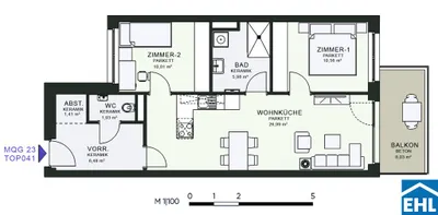 3-Zimmer-Wohnung mieten in Graz – 63,36 m², € 943 – Bild 16 von 16