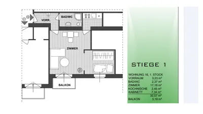 2-Zimmer-Wohnung kaufen in Wien – 32,52 m², € 178.900 – Bild 16 von 16
