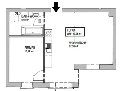 2-Zimmer-Wohnung mieten in Tulln – 42,68 m², € 946 – Bild 11 von 16