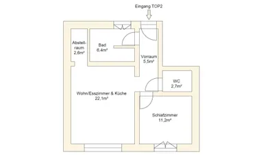 2-Zimmer-Wohnung kaufen in Braunau am Inn – 50 m², € 189.000 – Bild 4 von 5
