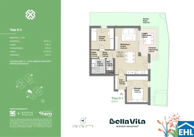 3-Zimmer-Wohnung kaufen in Wiener Neustadt – 68,94 m², € 329.000 – Bild 12 von 12