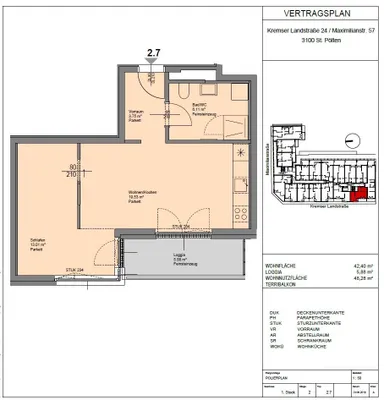 2-Zimmer-Wohnung mieten in Sankt Pölten – 42,4 m², € 699 – Bild 12 von 13