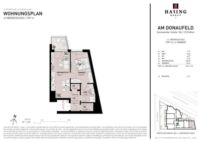 2-Zimmer-Wohnung kaufen in Wien – 45,12 m², € 299.500 – Bild 11 von 11