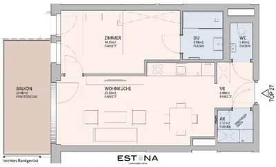2-Zimmer-Wohnung kaufen in Wien – 49,35 m², € 376.364 – Bild 12 von 12