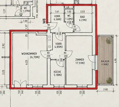 2-Zimmer-Wohnung mieten in Horn – 70 m², € 730 – Bild 6 von 6